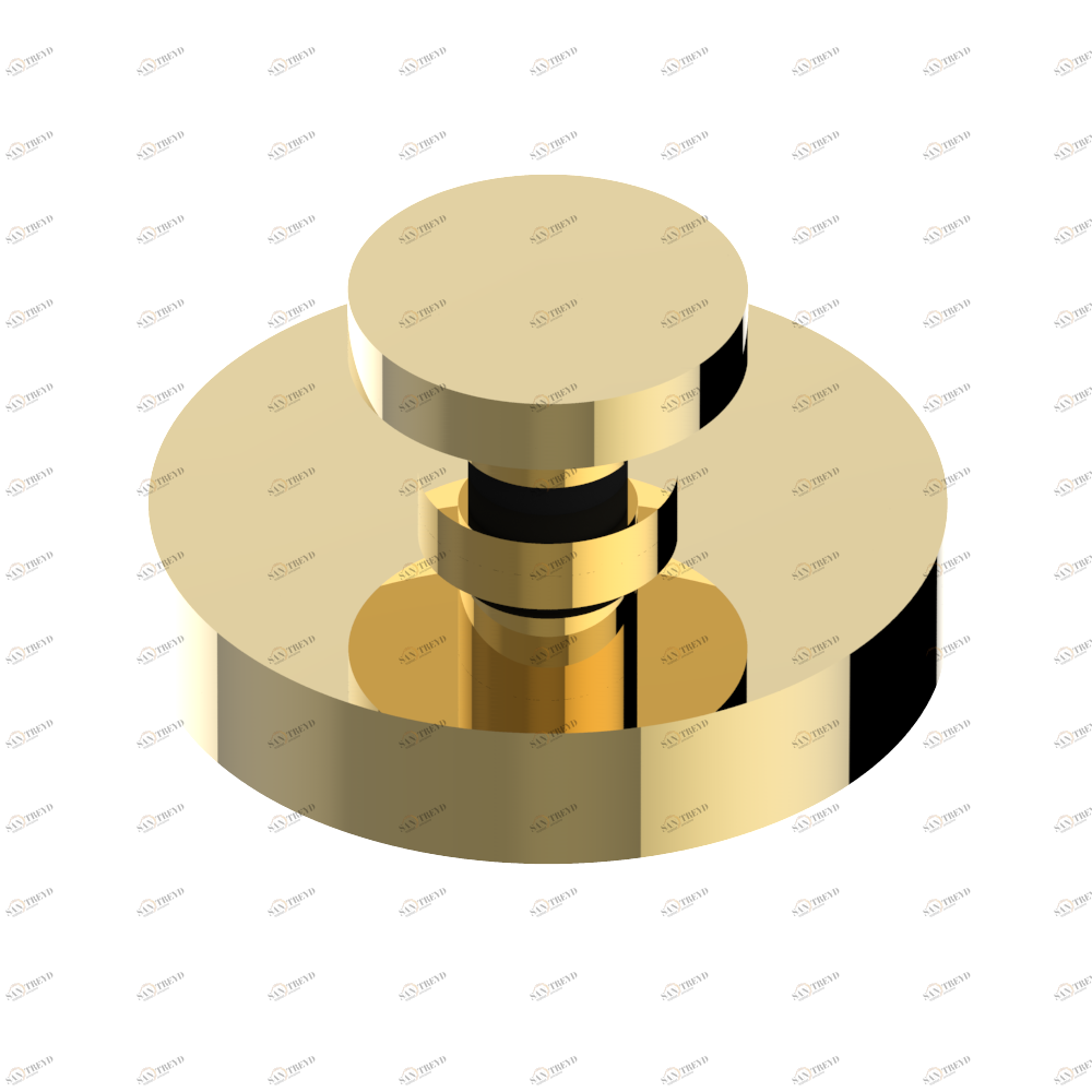 G2L-334 Донный клапан для раковины с внешним штоком управления Thg-paris Faubourg - чёрный фарфор Покрытие PVD золотистый цвет G2L-334 CAT.F