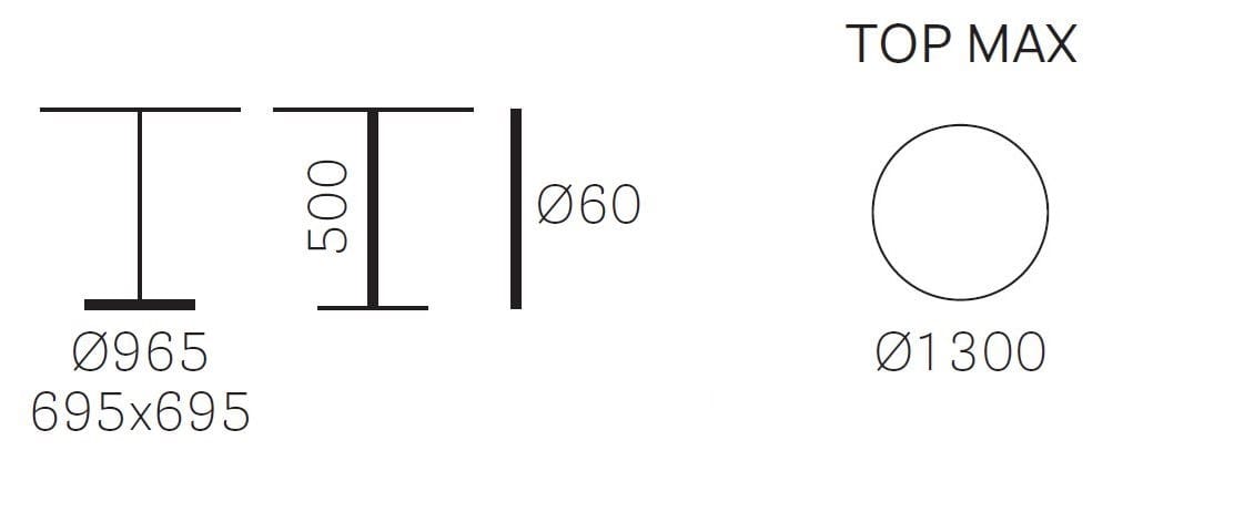 Круглый стол с металлическим основанием Pedrali Ypsilon ARCH-00140969 - Вид №2