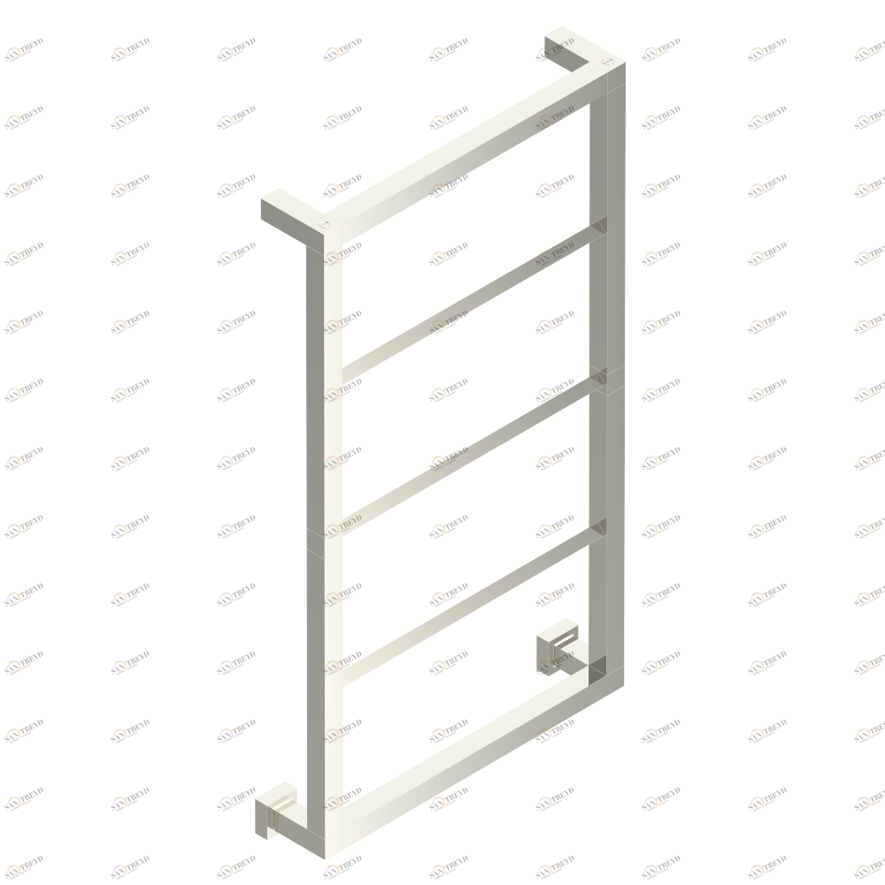 B6B-TWS5E Полотенцесушитель Современный квадратный, 5 перекладин, 520 мм x 910 мм, электрический Thg-paris Sèche-serviettes Contemporain Никель B6B-TWS5E CAT.B