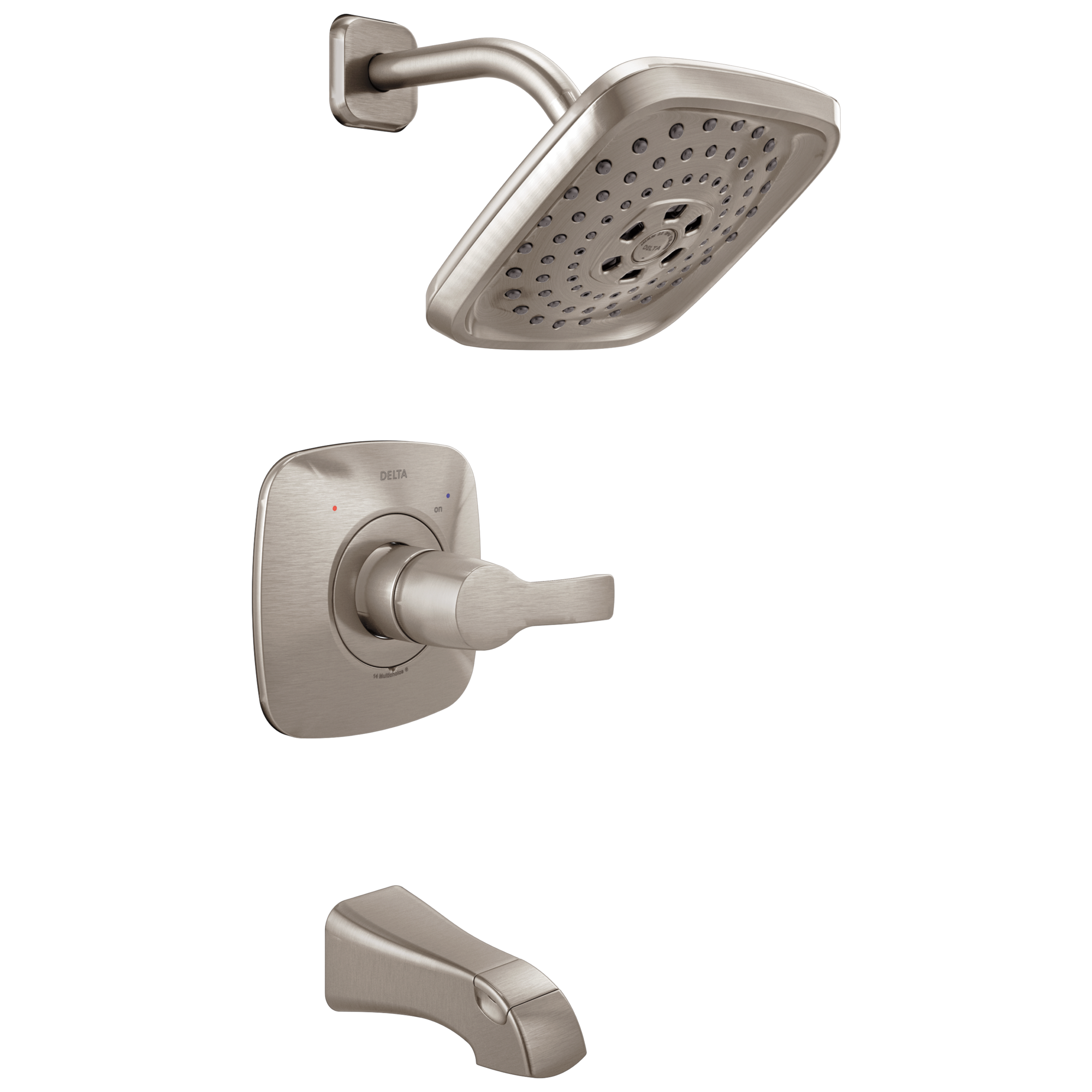 T14452-SS Monitor® 14 Series H2Okinetic® для ванны и душа Delta Faucet Tesla Нержавеющая сталь