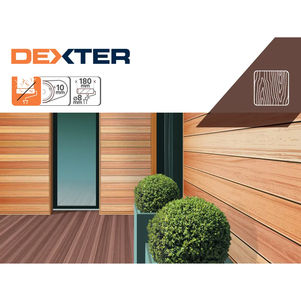 Валик Dexter для алкидных красок 180 мм с пластиковой втулкой 82800667 STLM-0036127 - Вид №2