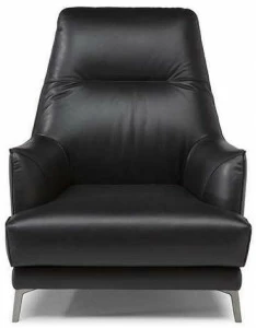 Natuzzi Кожаное кресло с подлокотниками с высокой спинкой