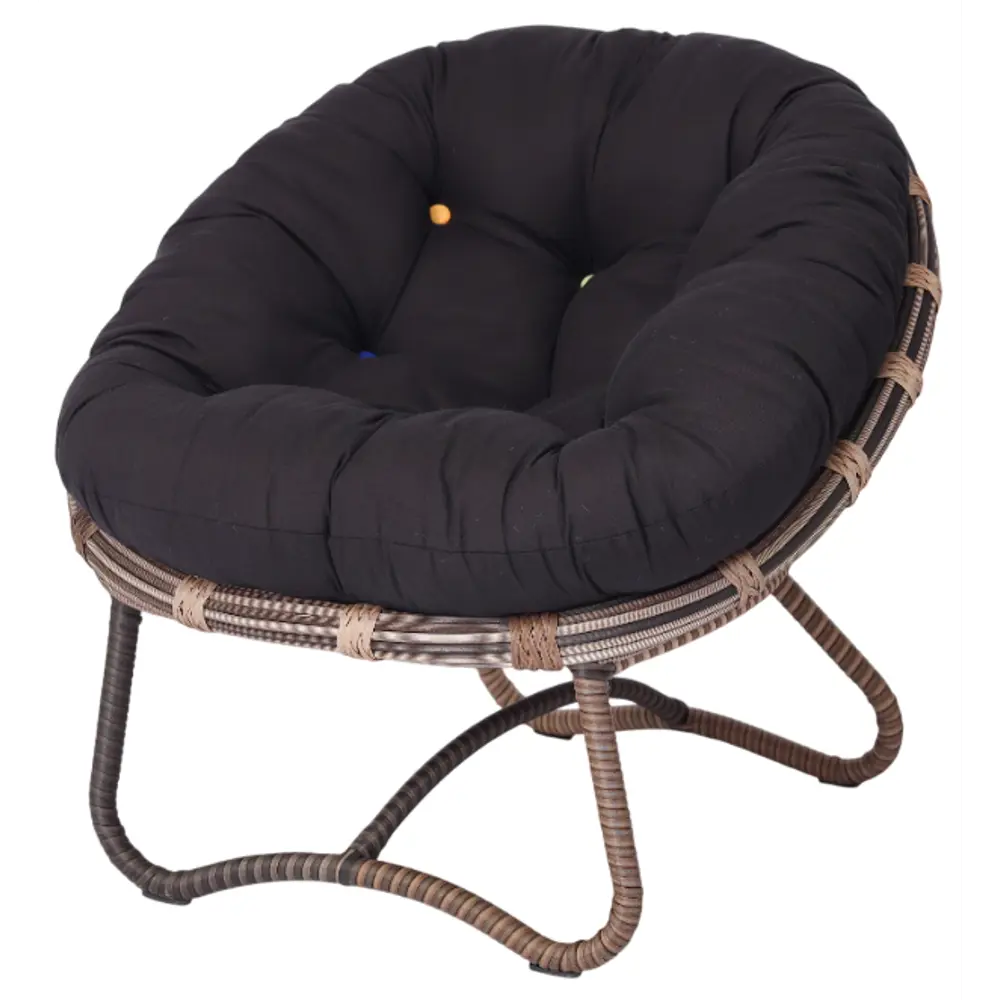 Кресло садовое Niko 85x83x82 см искусственный ротанг темно-коричневый Santreyd STLM-2159078 - Вид №1