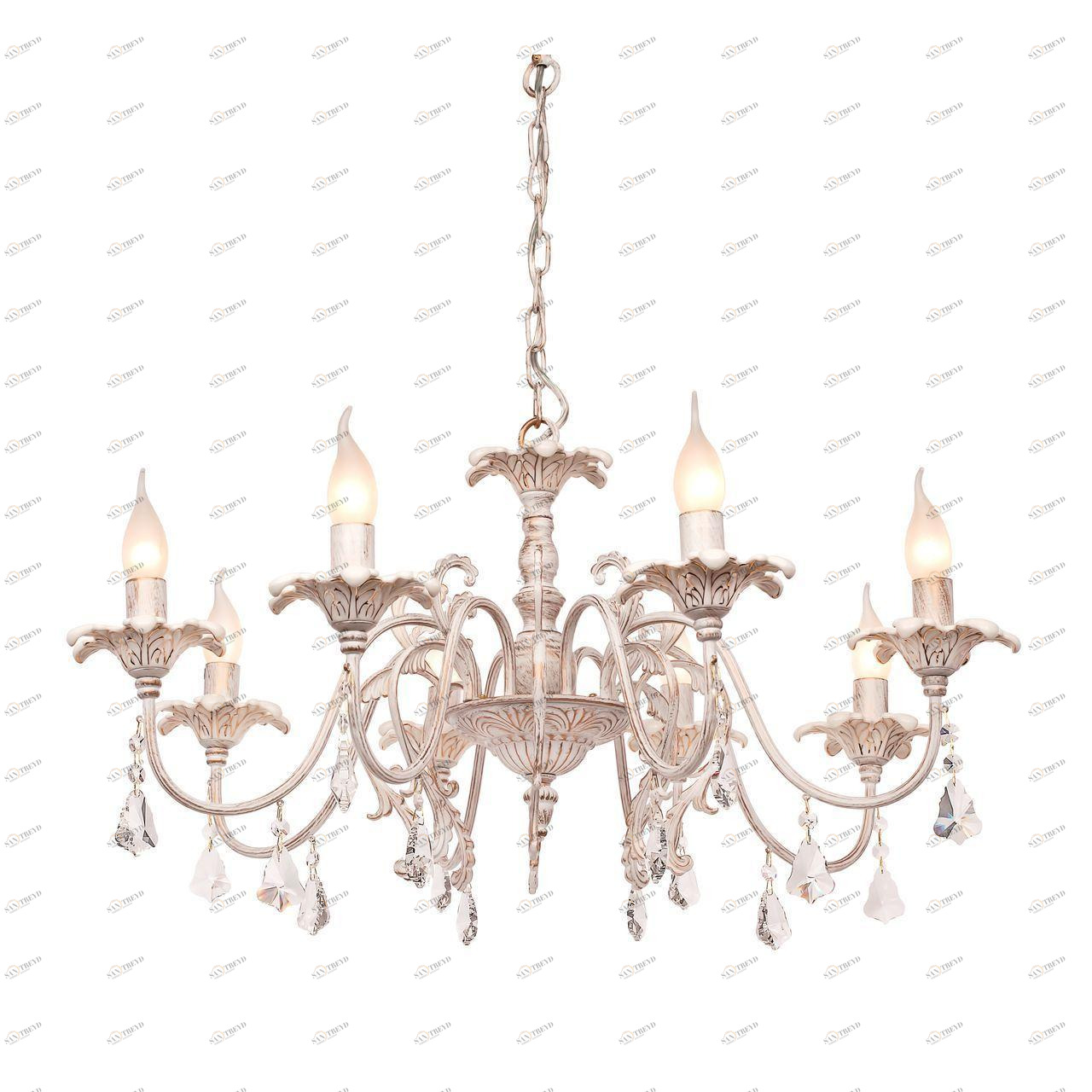 Подвесная люстра Silver Light Strelitzia 716.51.8 SILVER LIGHT ДИЗАЙНЕРСКИЕ, STRELITZIA 186013 Белый 