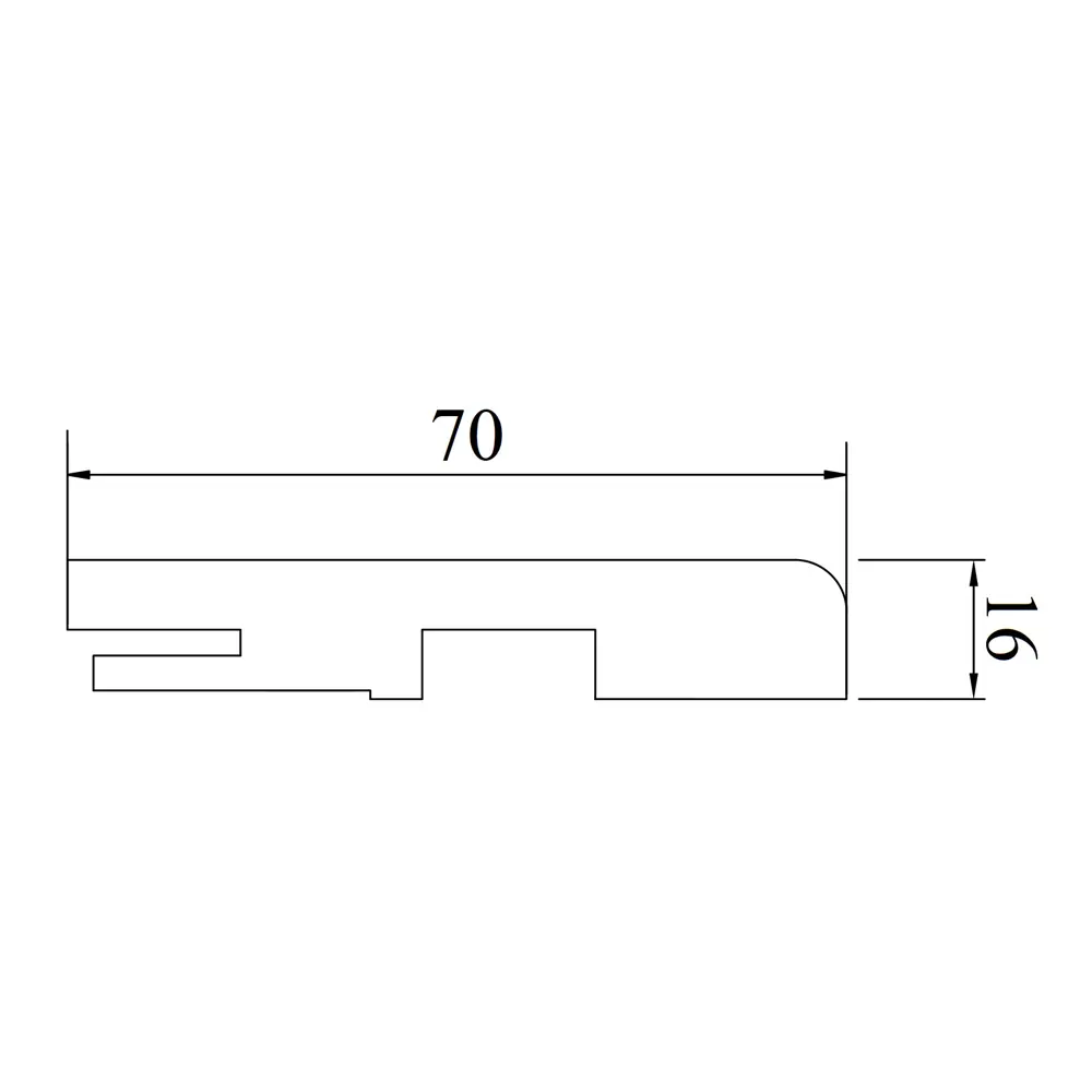 Плинтус напольный МДФ Дуб пломбир 70x16x2100 мм цвет белый 84921559 STLM-2197554 Santreyd  - Вид №2