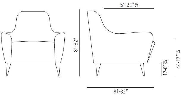Vibieffe Кресло из ткани или кожи с подлокотниками 650 nido sun-id-1378440 - Вид №3