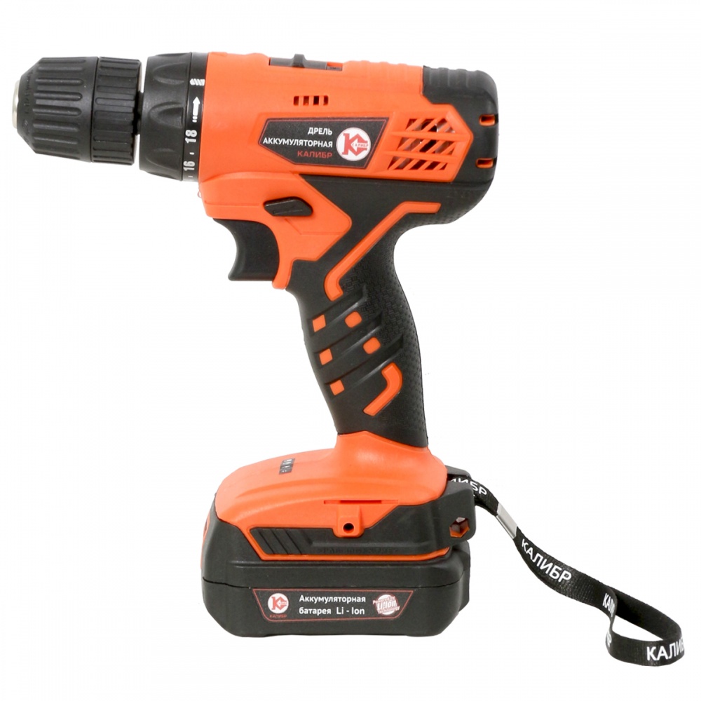 43800 Калибр Аккумуляторная дрель (Li-Ion) ДА-14,4/2+ 