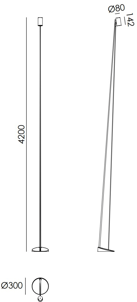 Olev Регулируемый светодиодный торшер из карбона sun-id-1430932 - Вид №8