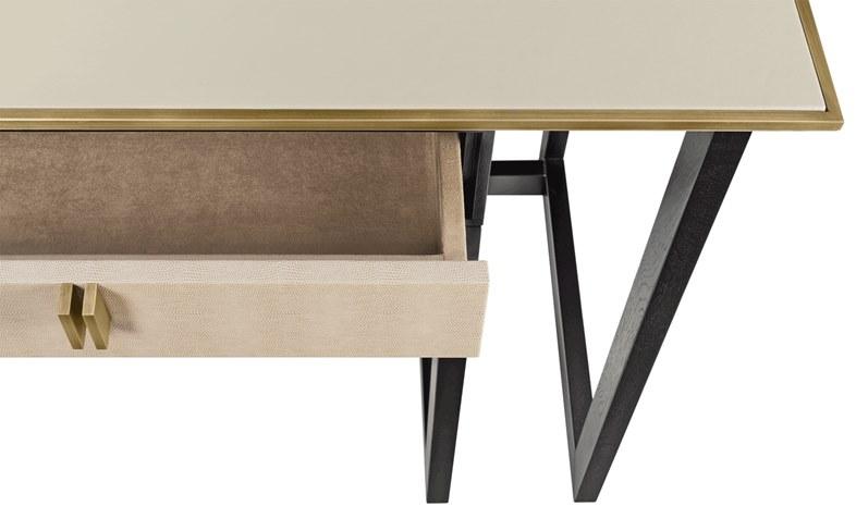 FRATO Прямоугольный письменный стол из массива дерева с ящиками Bali Ffu120006abu - Вид №2