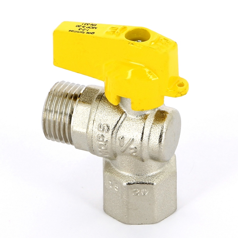 Кран шаровой для газа НВ угловой NORMGAS флажок F.I.V. 1/2" FIV 8112R076 - Вид №2