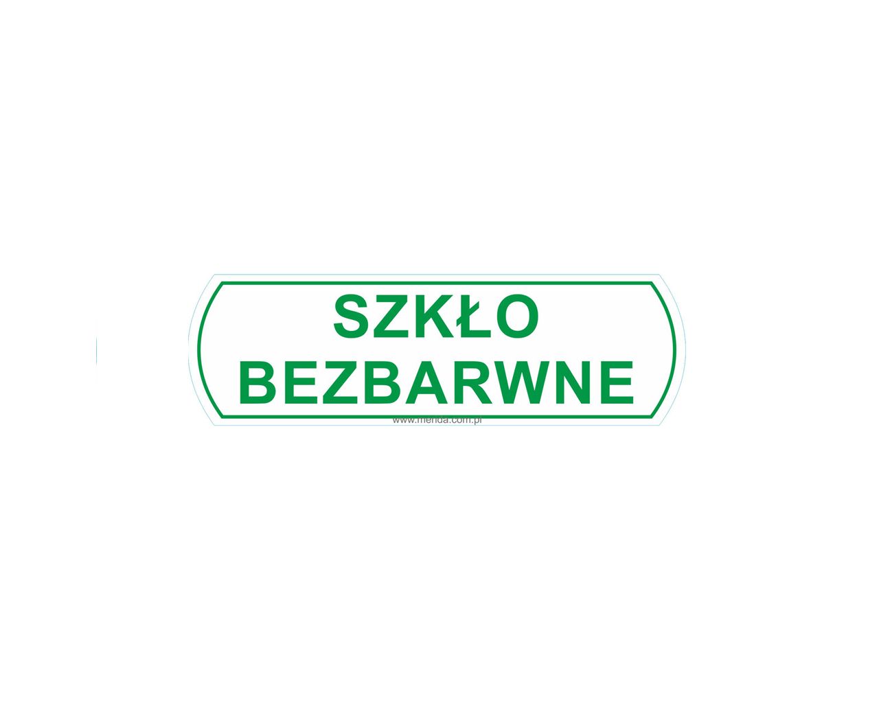 DX683 НАКЛЕЙКА ДЛЯ МУСОРОСЕЛЯ "ПРОЗРАЧНОЕ СТЕКЛО", БОЛЬШАЯ, РАЗМЕРЫ: 14,5 СМ Х 4,4 СМ Merida 