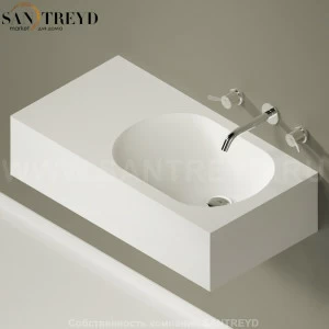 ACER0795N0DZZ Подвесная раковина настенная прямоугольная Agape  белая