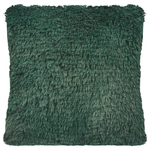 Подушка Искусственный мех 40x40 см цвет изумрудный