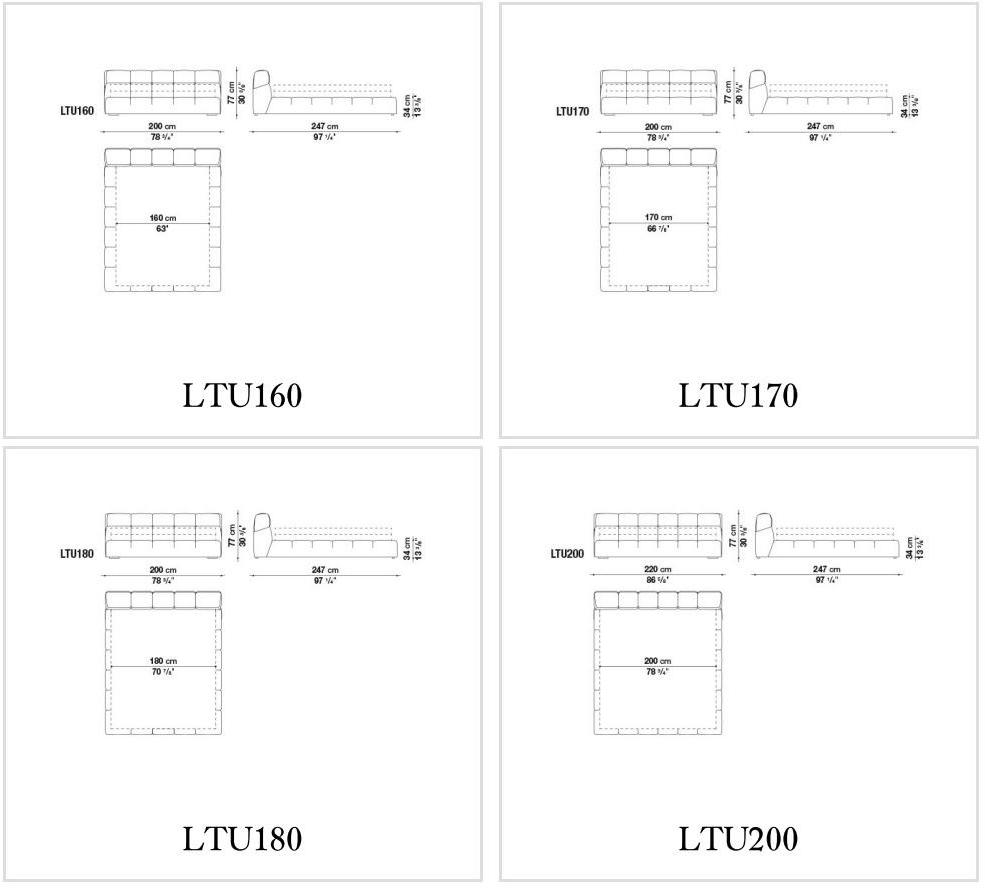 B&B Italia Двуспальная кровать-контейнер из ткани Tufty time sun-id-1414712 - Вид №8