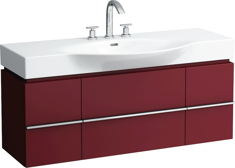 H4013020755481 Шкафчик под раковину, для раковин 811704, 812704, 2 выдвижных ящика с 2 дверцами, 2 стеклянные полки LAUFEN PRO - Вид №25