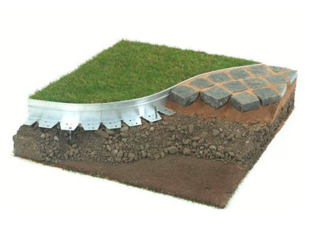 Алюминиевый бордюр 100 мм, длина 2500 мм компл. ГеоПластБорд GPBST-14 - Вид №15