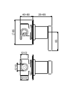 CO880101015 Смеситель для душа , хром Webert Coral - Вид №1
