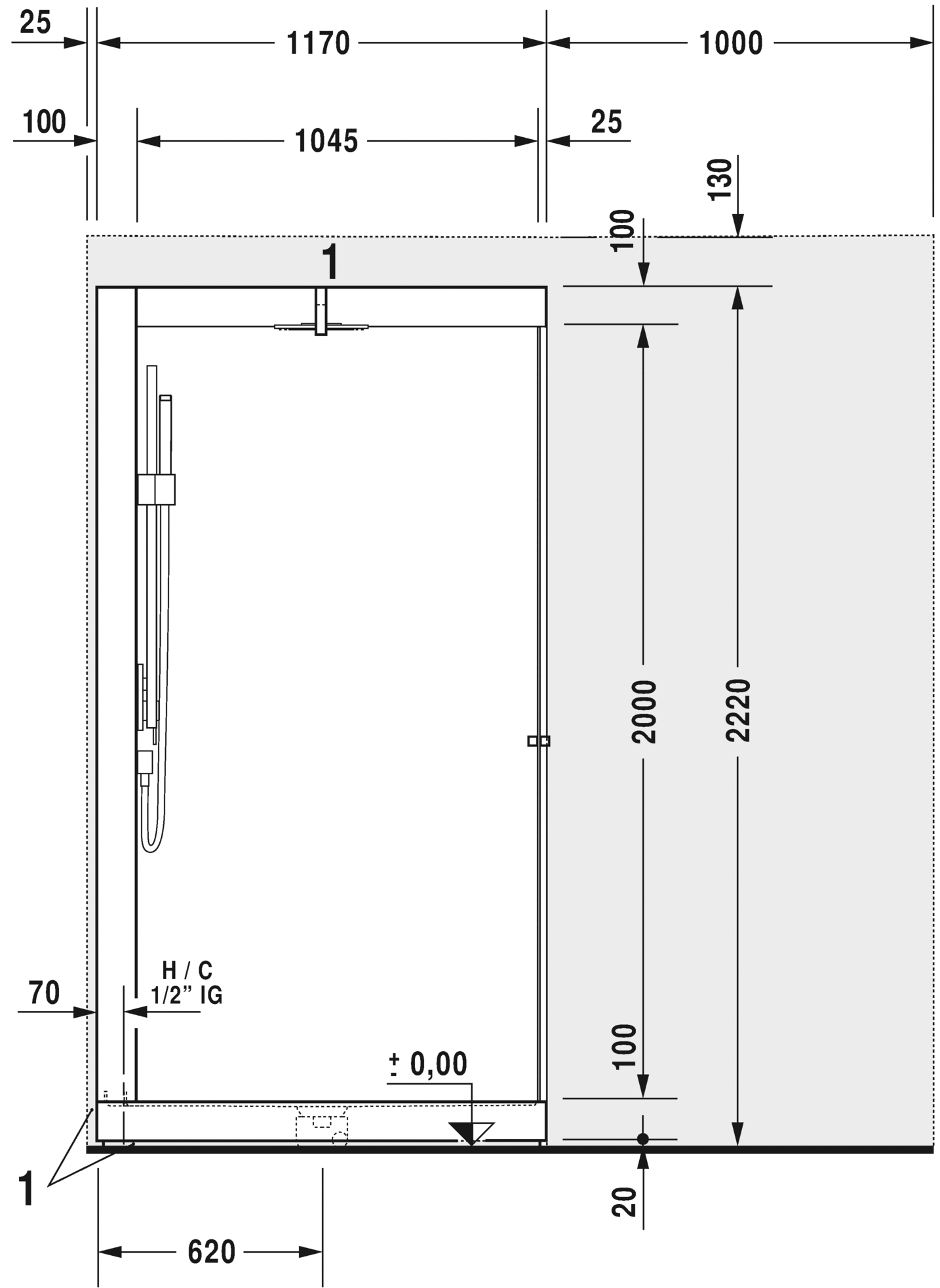750513002011000 Inipi Сауна Inipi Ama, пристенный и угловой вариант
Исполнение: американский орех (нат.шпон) Белый глянцевый декор Duravit  - Вид №5