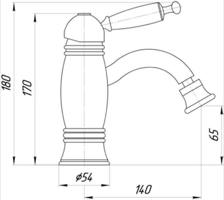 Смеситель MIGLIORE Oxford ML.OXF-6325.BT для биде - тосканская бронза ML.OXF-6325.bi.BT - Вид №1
