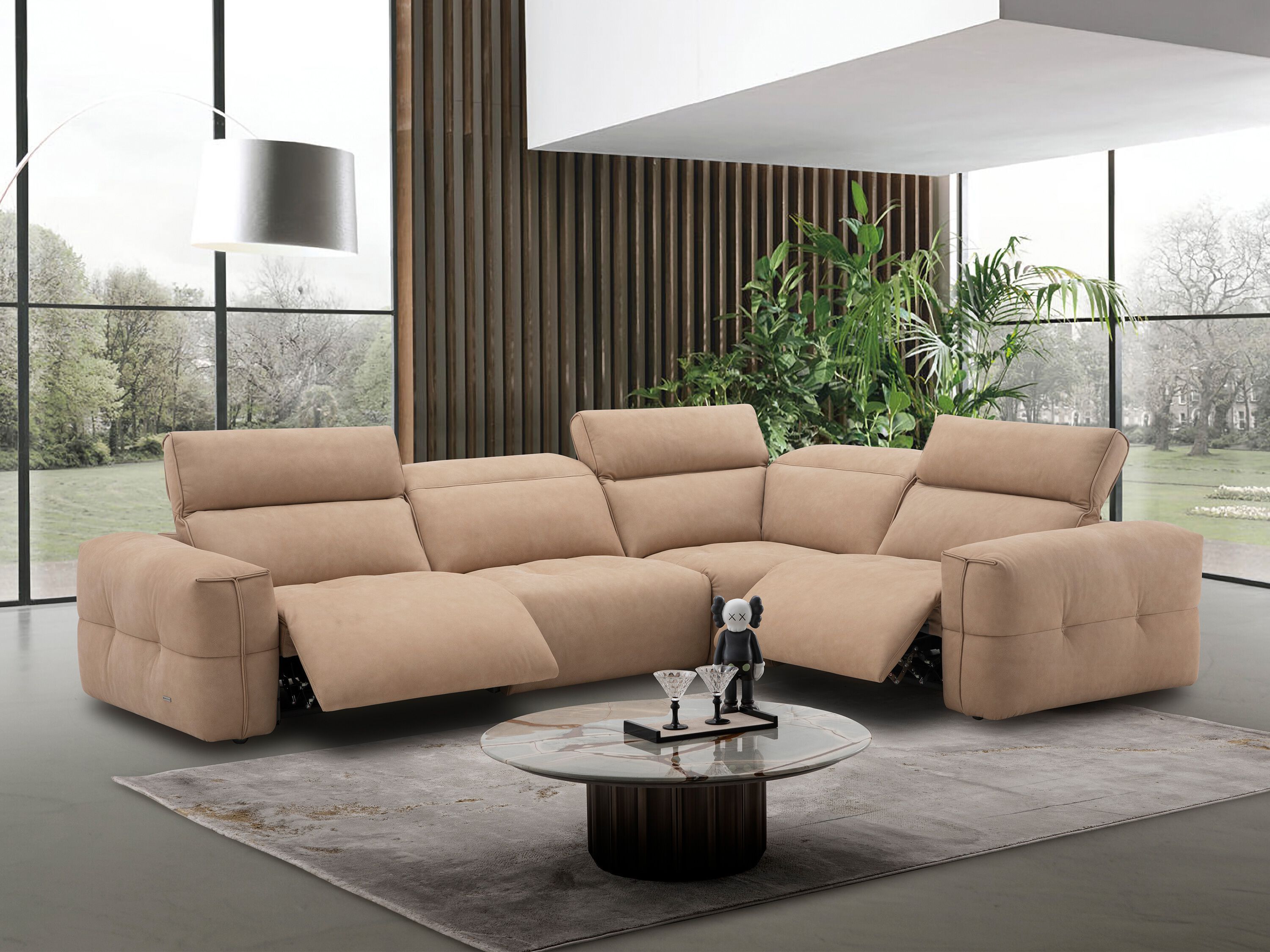 Кожаный угловой диван с электроприводом CAMPO DE' FIORI BLOOM ARCH-00109773 - Вид №5