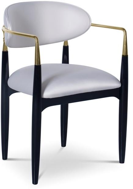 KOKET Стул из лакированной ткани с подлокотниками Nahema sun-id-1431004 - Вид №1