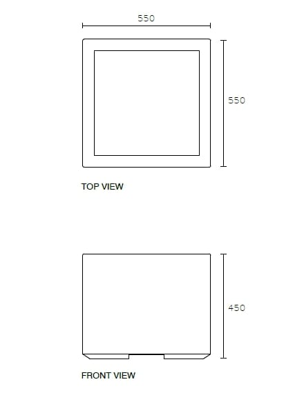 Бетонная квадратная плантатор SIT Box to Box ARCH-00074671 - Вид №2