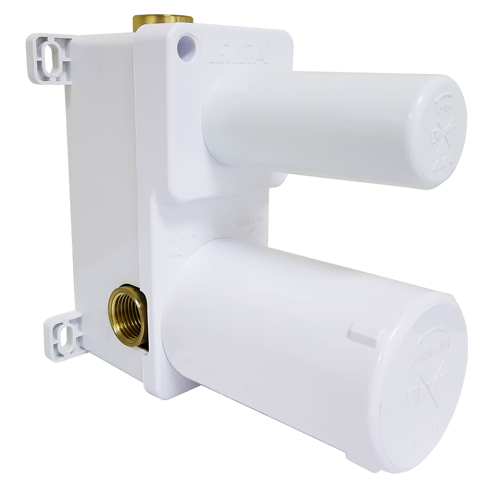 102166201c4  Скрытый смеситель для ванны / душа, скрытый монтаж - 2-ходовой - матовый белый Eca  - Вид №1