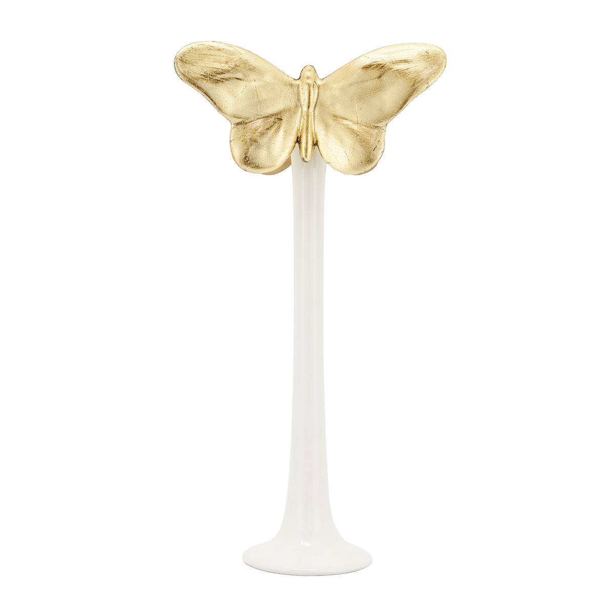 300069-18 ABHIKA ПОДСВЕЧНИК БАБОЧКА WHITE/GOLD  - Вид №2