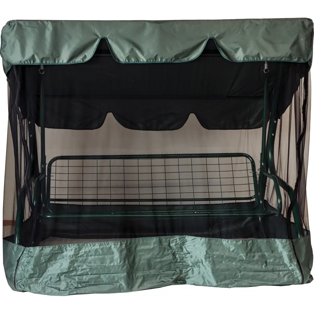 Качели садовые София 3-х местные (до 350 кг) зеленый/ бежевый GREENGARD STLM-2140902 - Вид №4