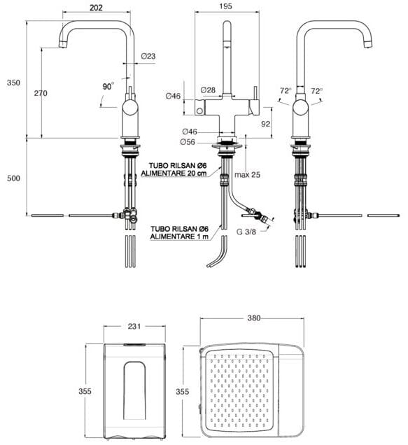 Фильтр кухонный смеситель CRISTINA Rubinetterie кухня-Cristina H2O+ ARCH-00062185 - Вид №2