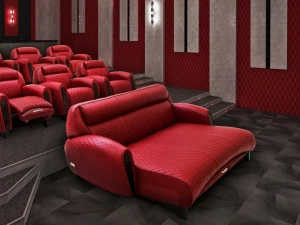 Tonino Lamborghini Casa 3-х местный кожаный диван с шезлонгом Imola