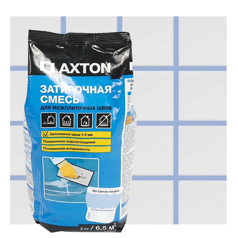 Затирка цементная Axton А.520 цвет светло-голубой 2 кг 82403018 STLM-2083777 Без серии