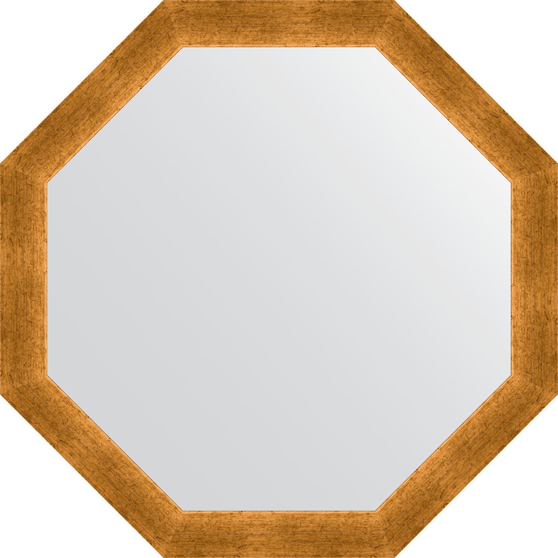 BY 3702 Зеркало в багетной раме - травленое золото 59 mm EVOFORM Octagon