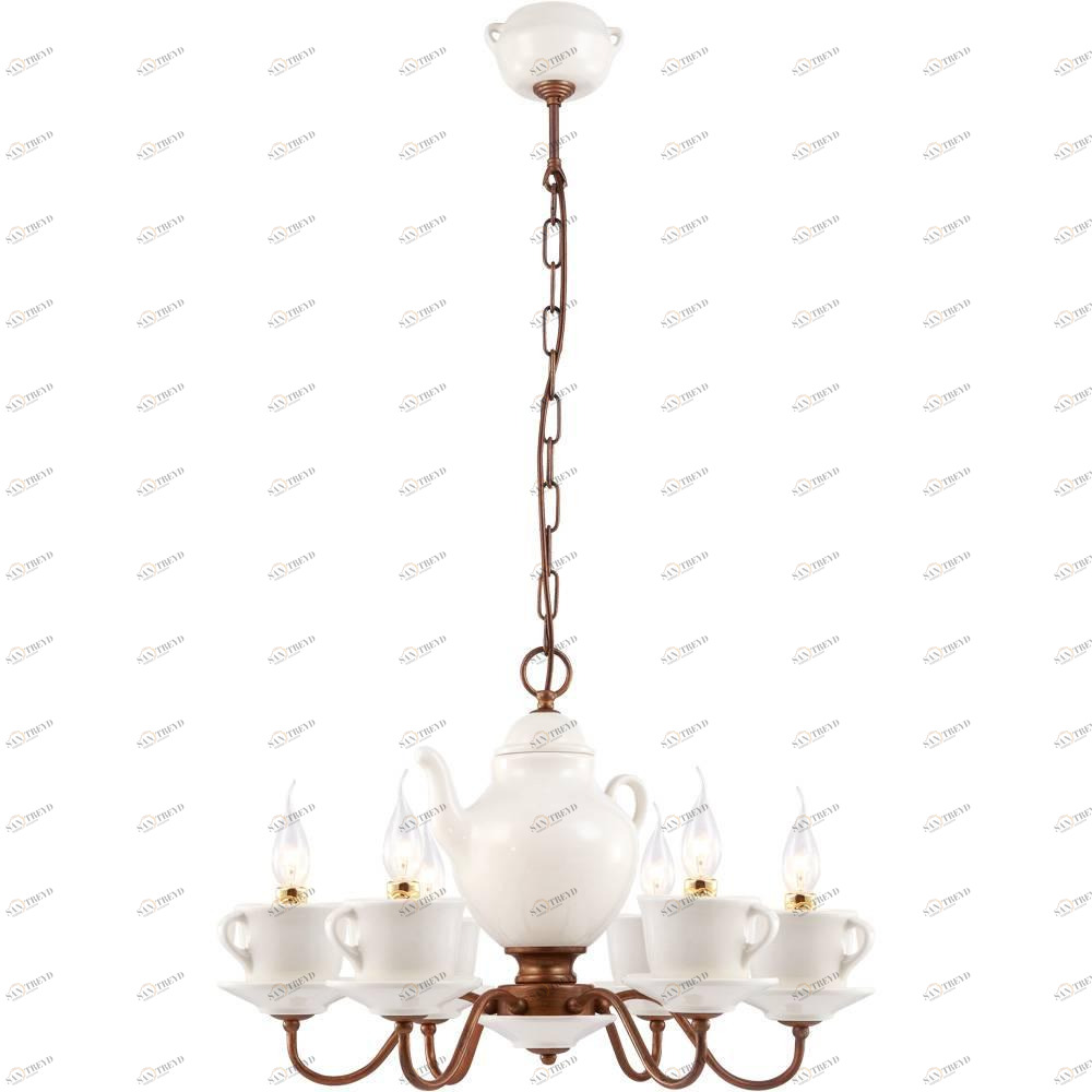 Подвесная люстра Arte Lamp Servizio A6483LM-6WH ARTE LAMP ДИЗАЙНЕРСКИЕ, SERVIZIO 056376 Белый 