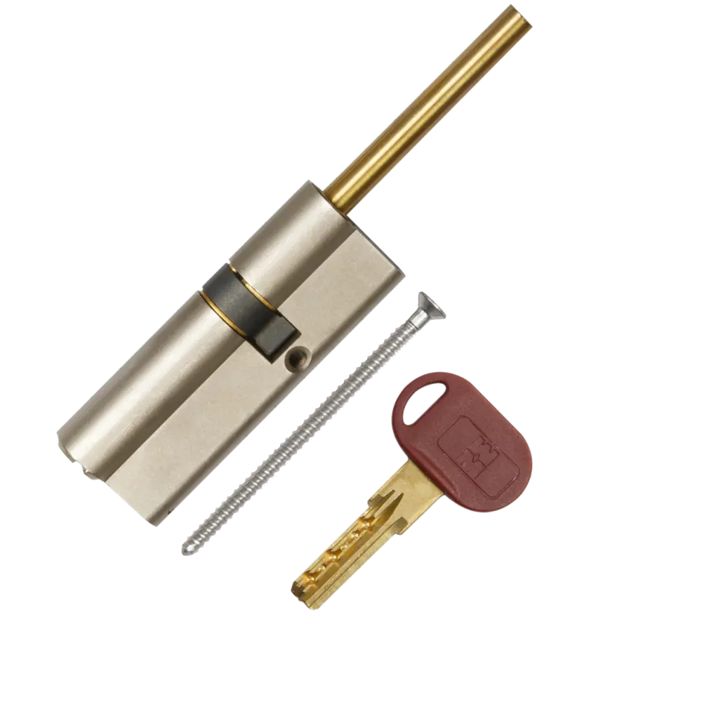 Цилиндр Mottura Project DPC1P5131 S3, 46x10x26 мм, ключ/шток, цвет никель, без вертушки STLM-2063334 - Вид №1