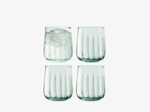 Набор для коктейлей из дутого и переработанного стекла - 410 мл