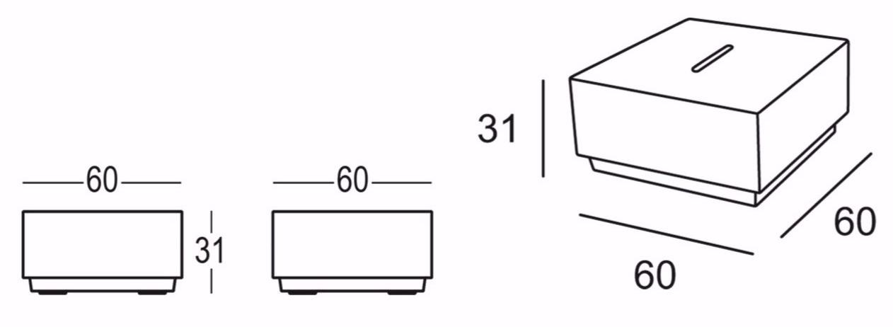 Plust Журнальный столик из низкого полиэтилена Big cut sun-id-1489006 - Вид №3