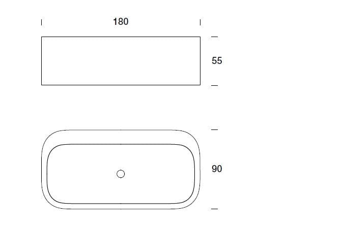 Овальная ванна в центре комнаты в Korakril™ Rexa R1 ARCH-00125835 - Вид №2