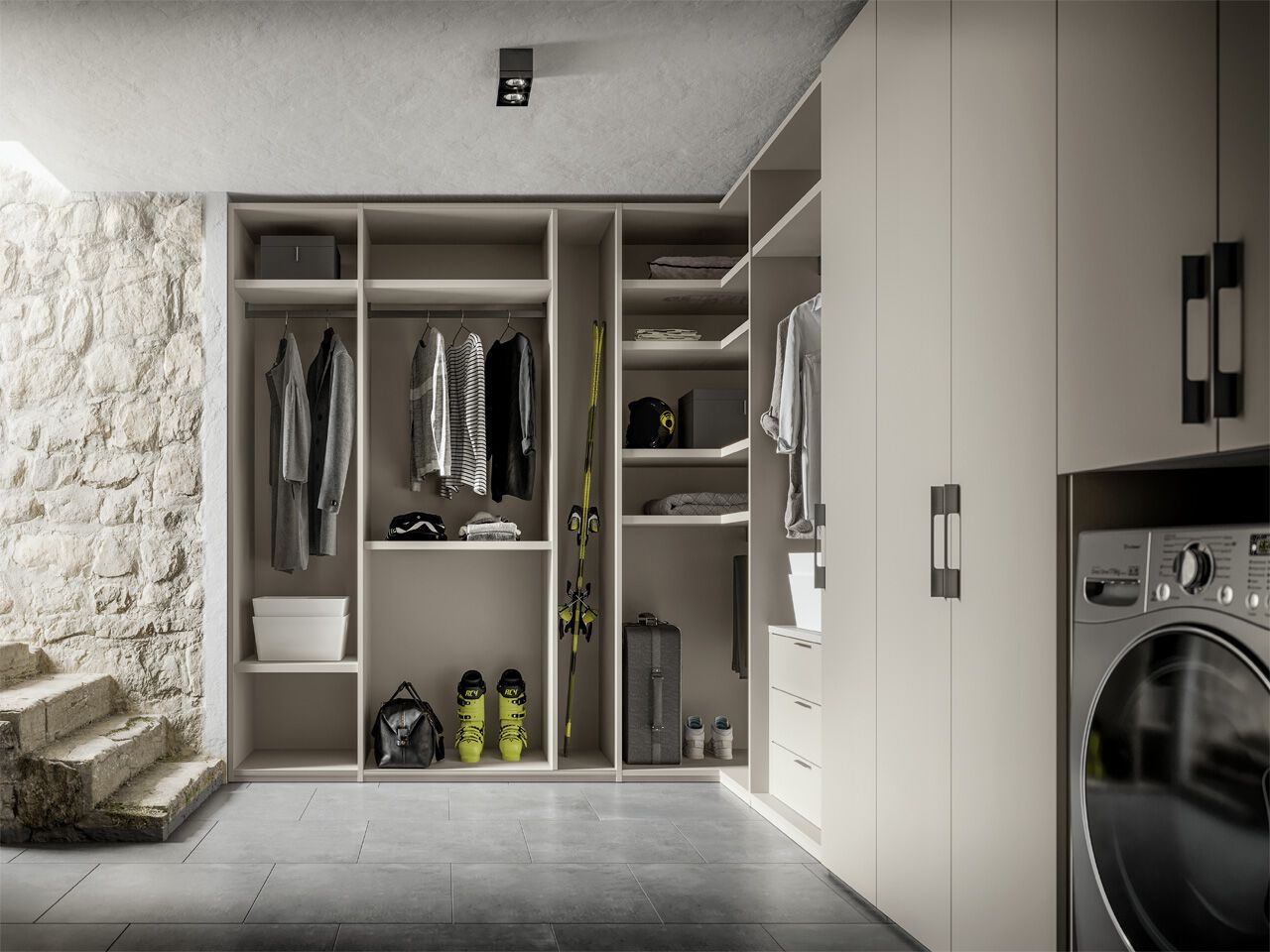 Деревянная секционная гардеробная Santalucia Mobili NAKED ARCH-00113590 - Вид №1