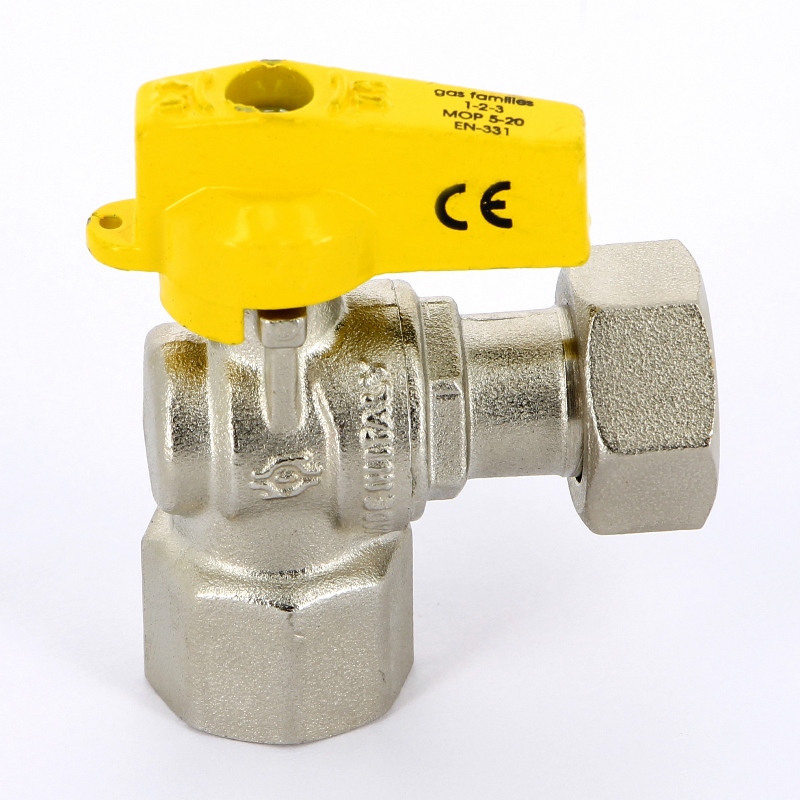 Кран шаровой для газа угловой флажок F.I.V. ВВ 1/2" FIV 8118R076