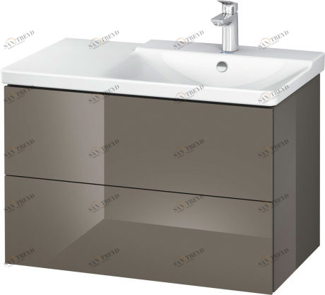 LC624908989 L-Cube Тумбочка подвесная Фланелево-серый глянцевый лак Duravit