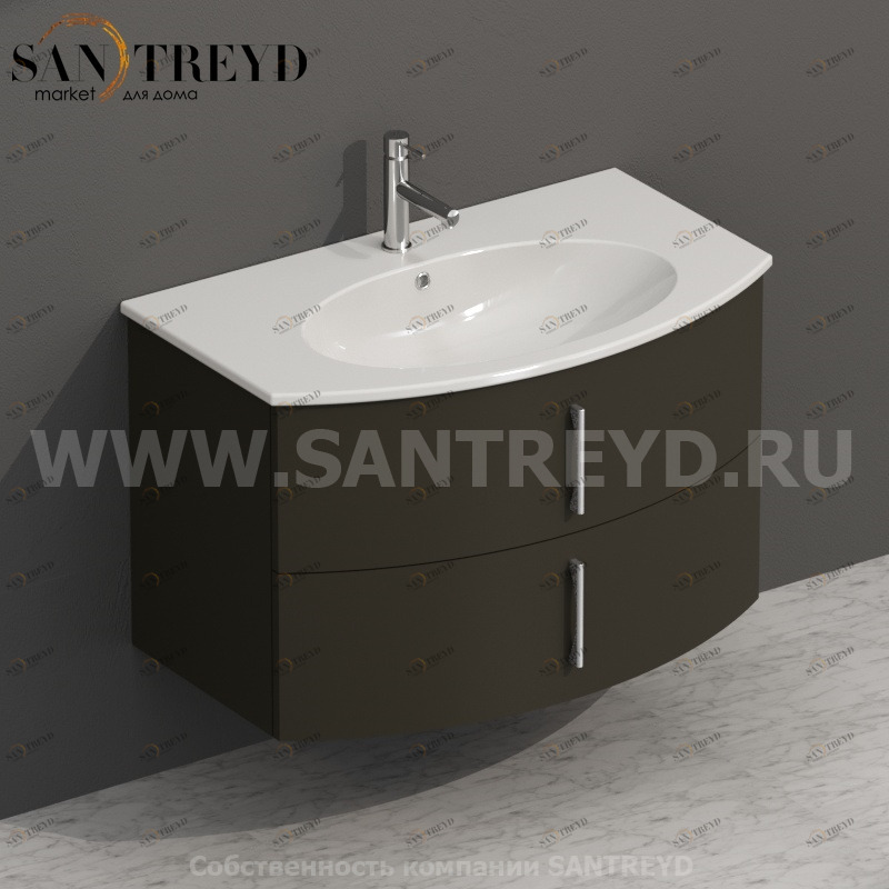 MDMC80Y163 Тумба с двумя ящиками 78 см коричневая Globo 4ALL Италия Ceramica Globo