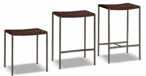 Minotti Табурет на металлических и кожаных ремешках Klasen