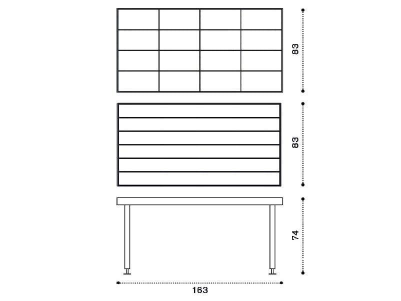 Металлический прямоугольный садовый стол Ethimo семена ARCH-00058302 - Вид №3
