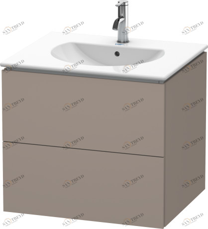 LC626104343 L-Cube Тумбочка подвесная Базальт матовый, декор Duravit