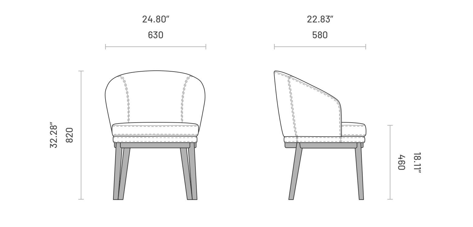 Тканевый стул с подлокотниками Domkapa Рут ARCH-00131121 - Вид №4