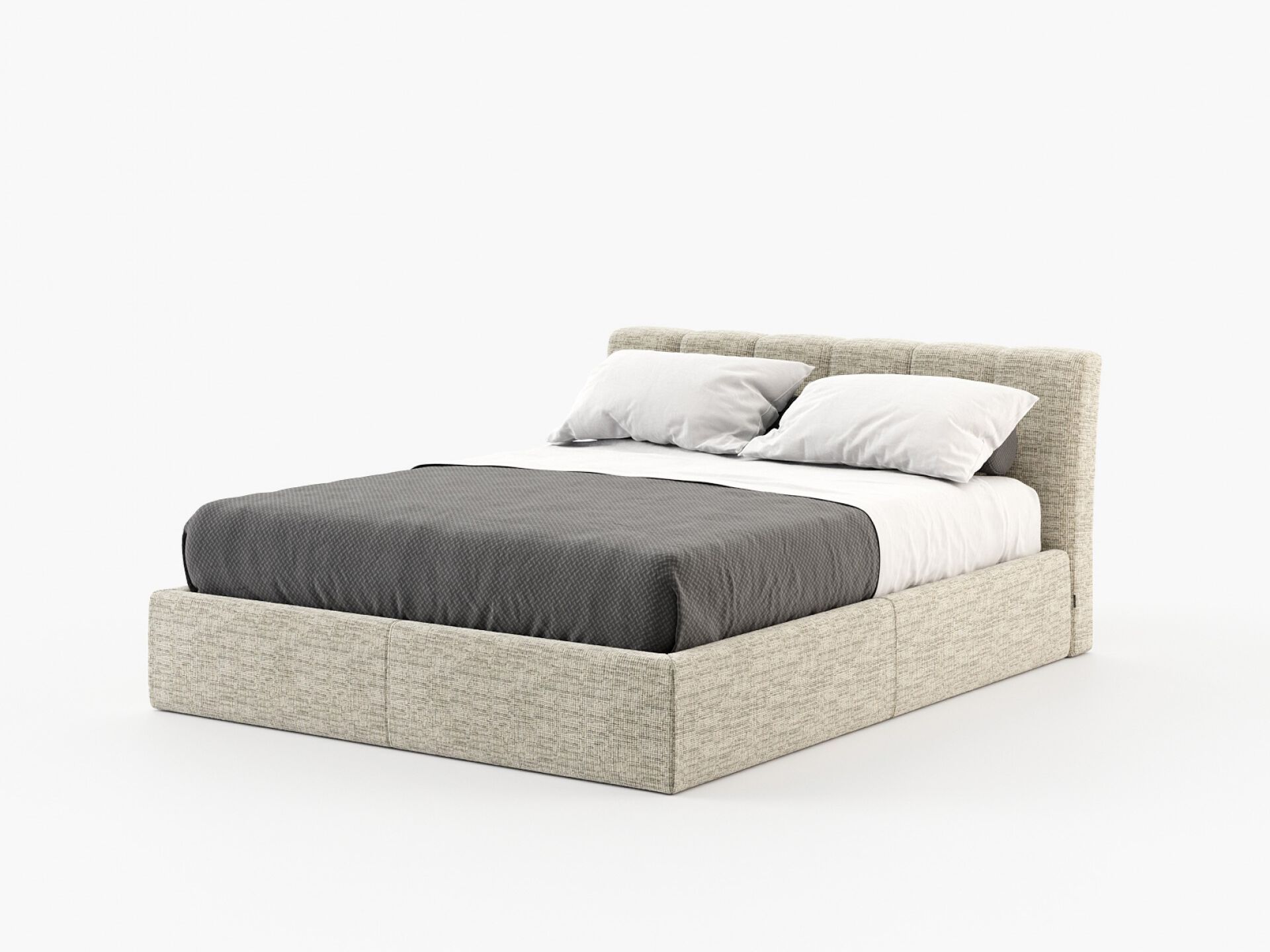 Двуспальная кровать из ткани с мягким изголовьем Laskasas ARCH-00031330 - Вид №6
