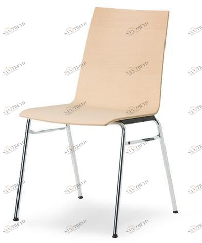 Wiesner-Hager Стул для конференций штабелируемый из дерева с высокой спинкой Update 6350