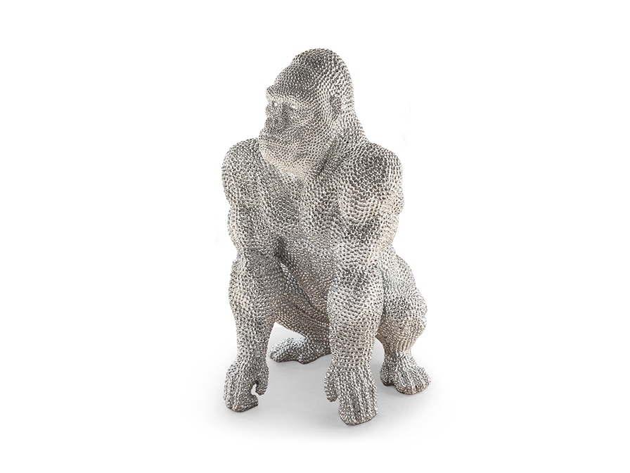 099198 Фигурка большая серебро Schuller Gorila  - Вид №2