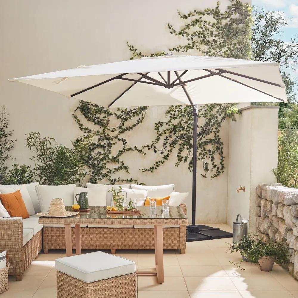 Naterial Aura — садовый зонт с боковой стойкой 286×286 см белый 82232810 STLM-1570652 - Вид №25